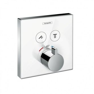 Maišyt. pot. termost. dušui HG SHOWER SELECT GLASS, 2 išėjimai, baltas/chromas 15738400