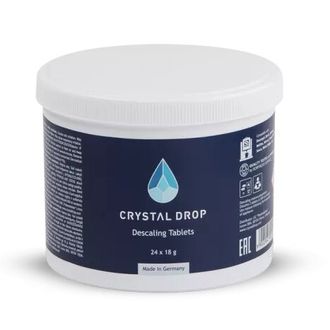 CRYSTAL DROP nukalkinimo tabletės 24 vnt. x 18 g ( Nivona, Miele, Delonghi, Siemens, Jura kavos aparatams)