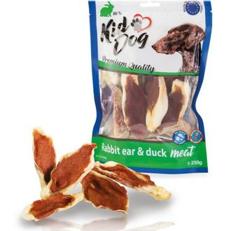 KIDDOG Meat triušių ausys su antiena 250g (40), A04806