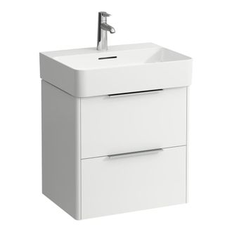 Spintelė praustuvui BASE 533x527x391 mm., su dviem stalčiais, balta matinė H4021921102601
