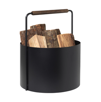 Krepšys malkoms Blomus ASHI, juodas/rudas ąžuolas, M dydis, 66165