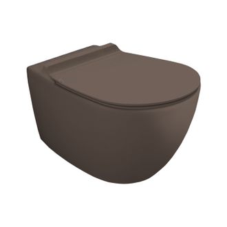 WC puodas pakabinamas VIGNONI Rimless 56*36,5 cm, tvirtinimai VI18/F85 MOKA MATT