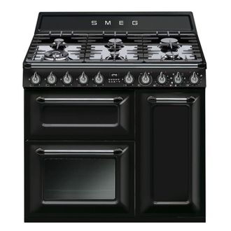SMEG dujinė viryklė su 3 elektrinėmis orkaitėmis TR93BL