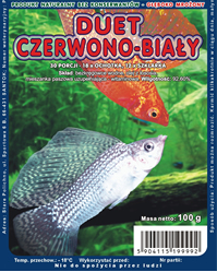 AKWEN Šaldytas pašaras žuvims DUET (raudonos ir baltos lervos) 100g, AKW9992