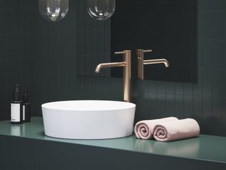 Praustuvo maišytuvas Ravak Espirit 340 mm be dugno vožtuvo, Rose Gold Brushed X070348