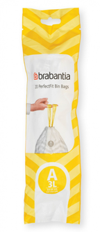 Šiukšlių maišai A 3L, balti, 137648