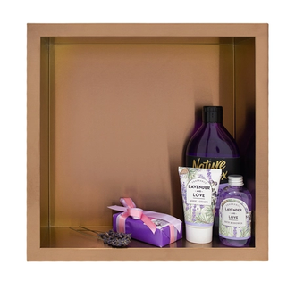 Įleidžiama sieninė lentyna Balneo Wall Box ONE su rėmeliu, vario sp., 30x30x10 cm OB-C02