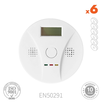 Anglies monoksido (smalkių) detektorius LP10-1, 3 metų (6 vnt.), 200779