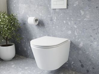 Pakabinamas ant sienos WC Ravak Flow RimOff set, baltas, X01985