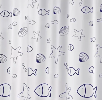 Dušo užuolaida Ridder Seashell, 180x200 cm, 32630