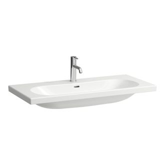 Praustuvas baldinis LUA 100x46 cm, baltas su LCC H8100894001041