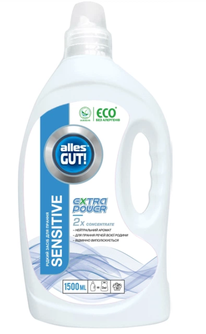 Extra Power Eco efektyvus skalbimo gelis AllesGUT jautriai odai, 1,5L., 0479