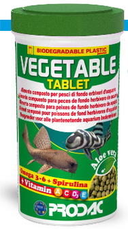 PRODAC VEGETABLE TABLET tabletės veg. dugninėms žuvims 100ml 60g, TAG100.1