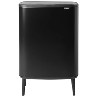 Šiukšlių dėžė Brabantia Bo Touch Bin Hi 2x30L, matinė juoda 130625
