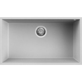 Granitinė Elleci plautuvė Quadra 130, 76x44cm M79 šviesiai pilka , LMQ13079BSO