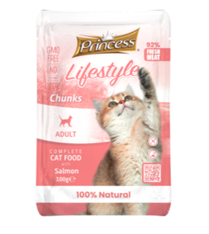 PRINCESS Lifestyle šlapias ėdalas katėms su lašiša 100g