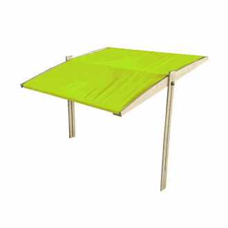 Smėliadėžės stogelis 140x140 cm, žalias