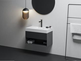 Spintelė po praustuvu Ravak SD Lite 80 juodas matinis X000001862