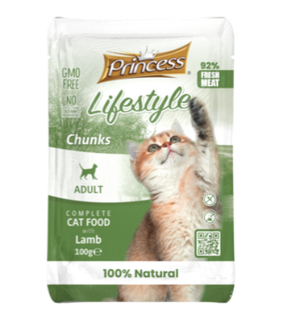 PRINCESS Lifestyle šlapias ėdalas katėms su ėriena 100g