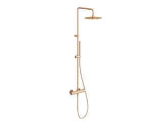 Dušo stovas Ravak Espirit , su termostatiniu maišytuvu ir dušo komplektu, Rose Gold Brushed X070498