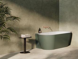 Vonia Ravak Freedom Corner II Tec Vonia Freedom Corner II Tec 175x86 D, laisvai pastatoma, Grey Green/balta, sifono dangtelis baltos spalvos CC81200000