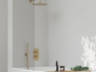 Termostatinis potinkinis maišytuvas 3 funkcijų be korpuso, Ravak ES 067.60GLB.O3.RB07C, šlifuoto aukso, X070613