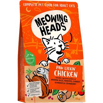 MEOWING HEADS Paw Lickin' Chicken (vištiena/žuvis) 4kg, MCK4