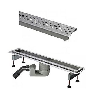 Dušo latakas Viega su grotelėmis ir kojelėmis 100 cm