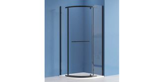 Pusapvalė dušo kabina Roth Albis 80x80 cm su juodais profiliais