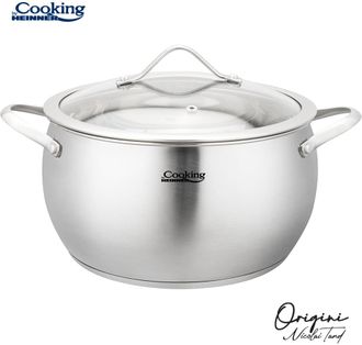 Puodas nerūdijančio plieno su teflono danga 6L 24x13.5cm HR-RW-T06 HEINNER