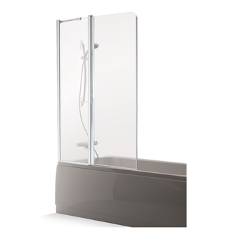 Vonios sienelė Brasta Glass Maja Plius 100 cm, pilkas