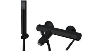 Vonios maišytuvas su dušo komplektu Fiore Xenon, juoda matinė