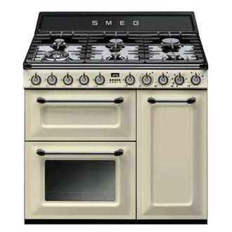 SMEG dujinė viryklė su 3 elektrinėmis orkaitėmis TR93P