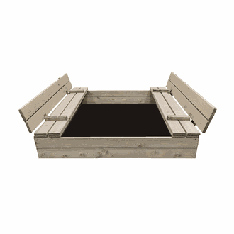 Smėlio dėžė Bonus Orbis, 120x120cm, su patiesalu, pilka