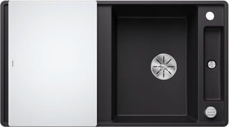 Silgranitinė plautuvė BLANCO AXIA III 5 S-F SILG PDUR Juoda Z.GL InFino M.AF
