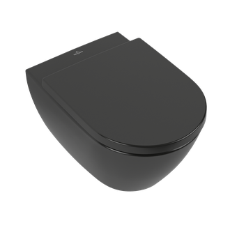 Pakabinamas WC puodas VB Subway 2.0 Rimless DirectFlush, Pure Black CeramicPlus, 5614R0R7