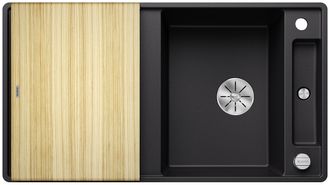 Silgranitinė plautuvė BLANCO AXIA III 5 S-F SILG PDUR Juoda Z.ES InFino M.AF