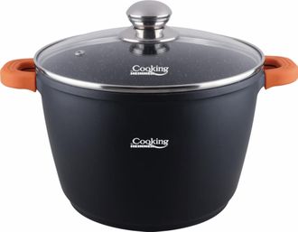 Puodas aliuminio su keramikos danga 6.3L 24x16.5cm HR-SCO-A0624A HEINNER
