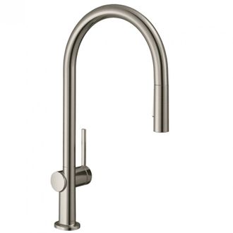 Maišytuvas plautuvei Hansgrohe TALIS 210 M54 su ištraukiamu dušeliu 2jet sBox, nerūdijančio plieno, 72801800