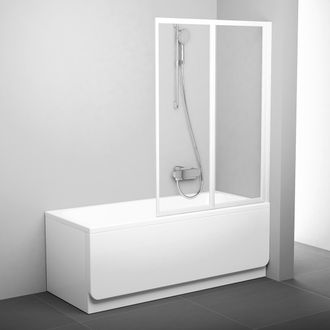 Vonios sienelė Ravak VS2 105 balta + stiklas Transparent, 796M0100Z1