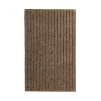 Medvilninis vonios grindų kilimėlis Ribbon Taupe 50x80 cm