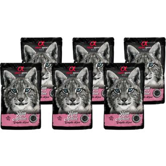ALPHA SPIRIT WET putėsiai katėms su kumpiu 85g 6vnt, ALPHG050000808