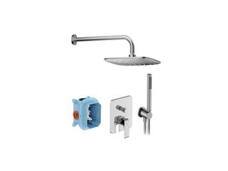 Potinkinės dušo sistemos komplektas chromo spalva X07S070