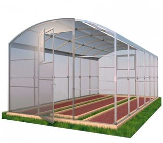 Šiltnamis Nova (plotis 2,5m), danga 4mm, 10m