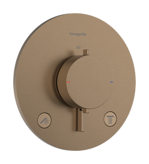 Termostatinis dušo/vonios maišytuvas Hansgrohe Ecostat Comfort S 2-jų krypčių, brushed bronze, 33715140