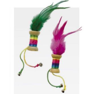 CROCI Rocet žaislas katėms ritė su plunksnom 4.5cm 2vnt, C6298746