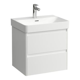 Vonios spintelė LAUFEN BASE 2.0 57 cm su 2 stalčiais, balta matinė, H4112721082601