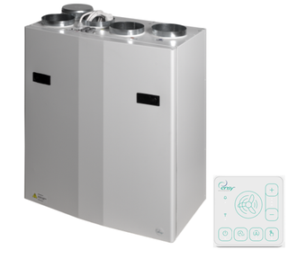 Rekuperatorius ENSY WAVE 400BV vert. kair.p. su Wi-Fi ir Bluetooth valdikliu