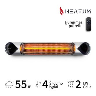 Infraraudonųjų spindulių šildytuvas Heatum CORE H2000R Silver