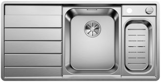 Plieninė plautuvė BLANCO AXIS III 6S-IF SATIN RE M.ZUB InFino M.AF